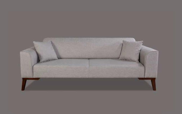 Designer Furniture Three Seater Sofa 3 Seater Luxury Textile Couches Gray new