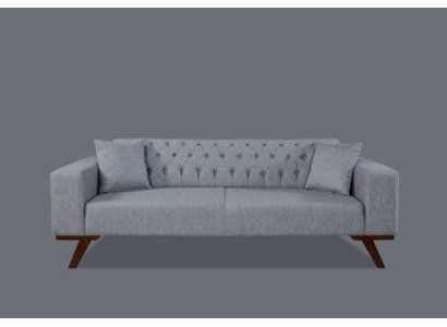 Sofa 3 Seater Sofas Fabric Three Seater Upholstery Luxury Chesterfield Gray