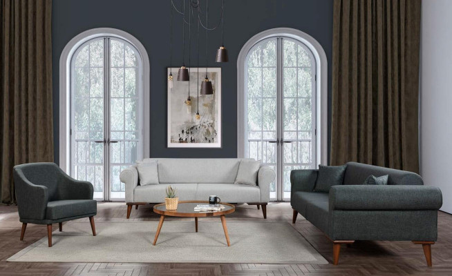Gray Sofa Set Sofa Set 331 Seat Couch Set Upholstery Fabric Cover