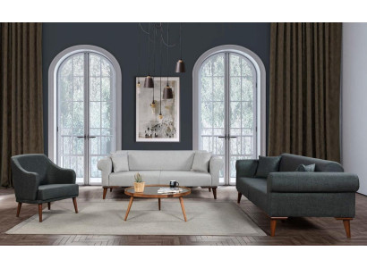 Gray Sofa Set Sofa Set 331 Seat Couch Set Upholstery Fabric Cover