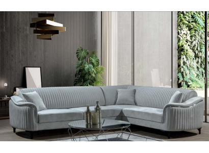 Gray Corner sofa L-shape Sofa Design Upholstery Modern Textile Living room new