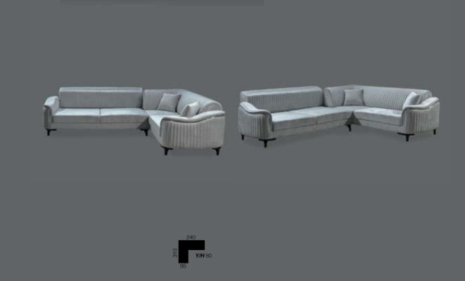 Gray Corner sofa L-shape Sofa Design Upholstery Modern Textile Living room new