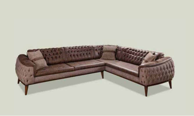 Corner sofa Sofa L-shape Textile Couch Living room Chesterfield Modern new