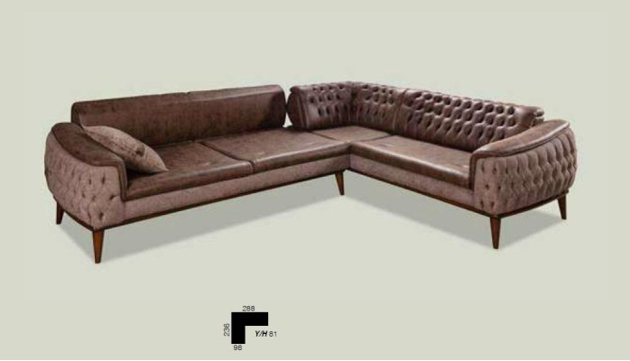 Corner sofa Sofa L-shape Textile Couch Living room Chesterfield Modern new