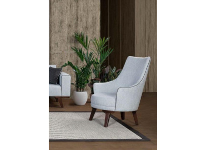 Single Seater Armchair Seat Modern Design Living room Upholstery Style Gray new