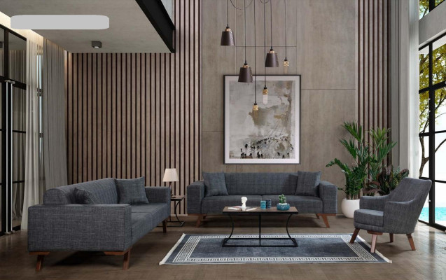 Armchair Waiting Room Sofa Couch Single Seater Chair Recliner Gray Furniture