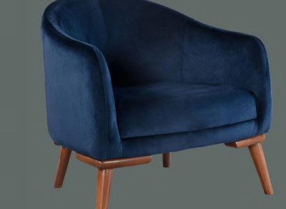 Armchair Luxury Designer Blue e Textile 1 Seater Upholstery Single Seater Furniture new