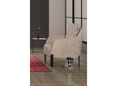 Armchair Single Seater 1 Seat Fabric Modern Chair Living room Furniture Textile