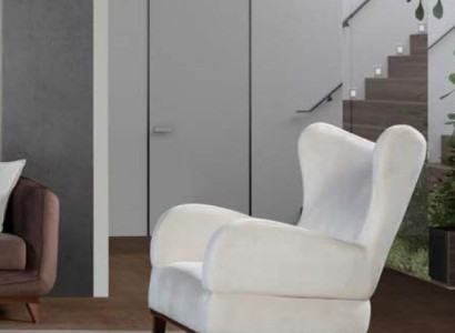 Armchair Single Seater 1 Seater Upholstery Seat Design Textile Fabric Modern White
