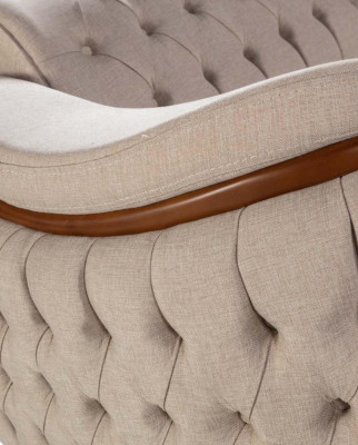 Chesterfield Couch with Wood Elements Luxury Corner sofa Corner sofa Sofa Furniture