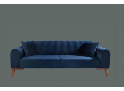 Luxury Three Seater Modern Couch Upholstery Furniture Blue Couches Fabric Textile