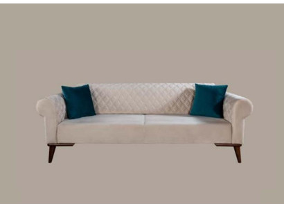 Three Seater Sofa 3 Seat Sofas Luxury Textile Couches White Elegant new