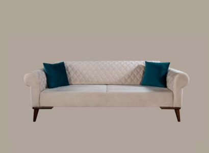 Three Seater Sofa 3 Seat Sofas Luxury Textile Couches White Elegant new