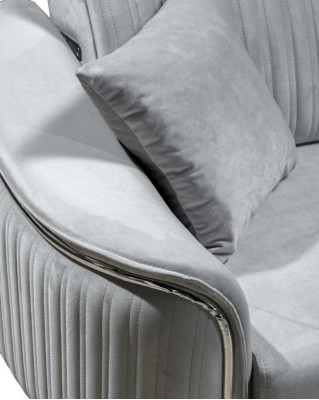 Couches Upholstery Sofa 3 Seater Three Seater Fabric Sofa Living room Gray