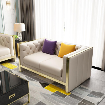 Sofa 2 Seater Leather Sofa Couch Living landscape Suite Design Modern