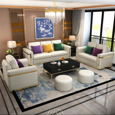 Complete Set Sofa set 3 2 1 Seater Designer 3-piece. leather sofa
