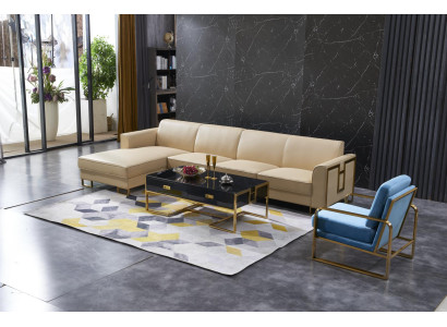 Living landscape L-shape Corner sofa Couch Design Upholstery Suite Sofa Corner