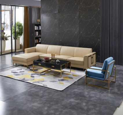 Modern sofa Corner sofa L-shape Armchair Coffee table Stool Corner sofa Upholstery