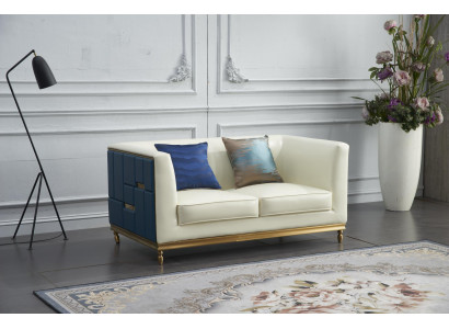 Sofa Couch Design Upholstery Modern Gray Imitation leather Sofas 2 Seater Two-seater