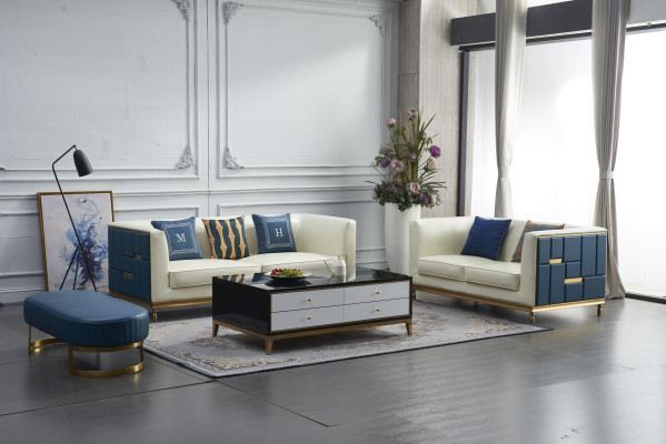 Sofa Couch Design Upholstery Modern Gray Imitation leather Sofas 2 Seater Two-seater