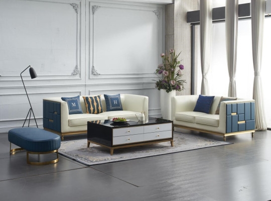 Sofa Couch Design Upholstery Modern Gray Imitation leather Sofas 2 Seater Two-seater