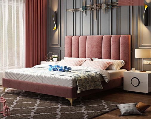 Bed Upholstery Design Luxury Double Hotel Decorative Beds Marriage Sleep Room Leather