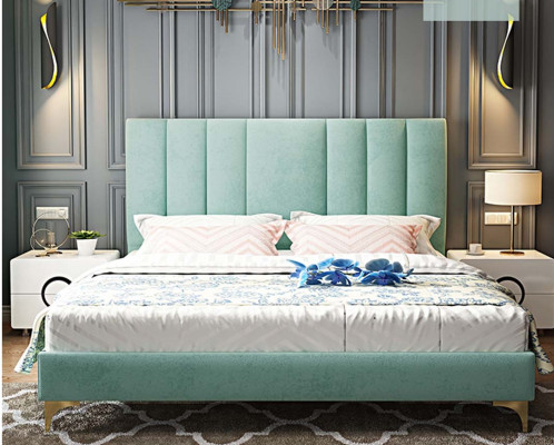Bed Upholstery Design Luxury Double Hotel Decorative Beds Marriage Sleep Room Leather