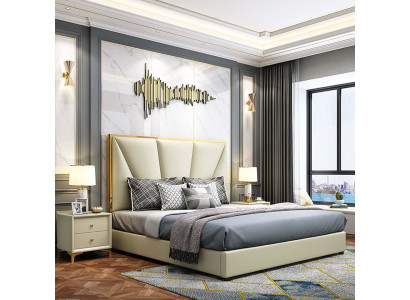 Bed Bedroom Set Design Furniture Luxury Decorative Beds 2x Bedside table 3pcs