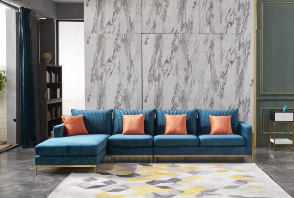 Living landscape Corner sofa L-shape Armchair Decoration Set Suite Modern Sofa Leather new