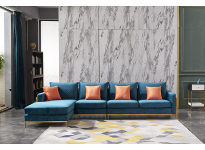 Living landscape Corner sofa L-shape Armchair Decoration Set Suite Modern Sofa Leather new