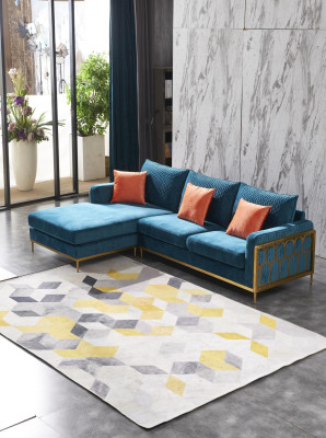 Living landscape Corner sofa L-shape Couch Seat Upholstery Set Suite Sofa Luxury