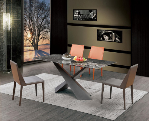 x Legs Columns Table Dining room Tables 180x90 Luxury Design Furniture Marble