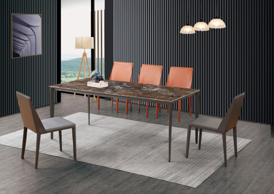 Complete Set Dining table + 4 Chairs Dining room Set Dining Group Decorative Wood Table