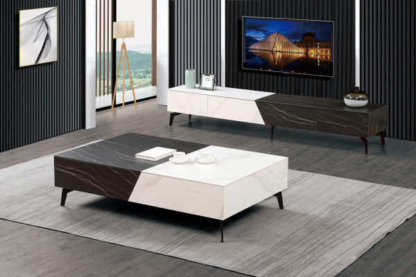 Wooden table Coffee table Side table Sofa Design Living room high gloss 130x80