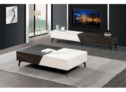 Wooden table Coffee table Side table Sofa Design Living room high gloss 130x80