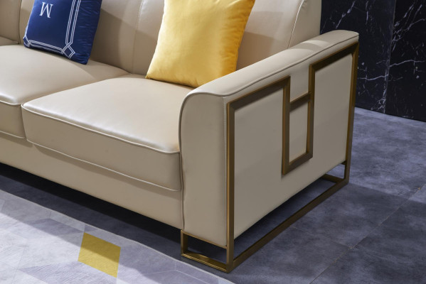 Luxury Design Corner Sofa Couch Upholstery Seat Leather Suite Living Landscape Italy