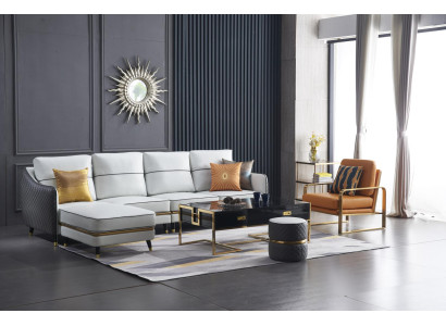 Modern sofa Corner sofa L-shape Coffee table Stool Corner sofa Upholstery Stool