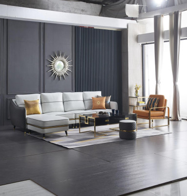 Modern sofa Corner sofa L-shape Coffee table Stool Corner sofa Upholstery Stool
