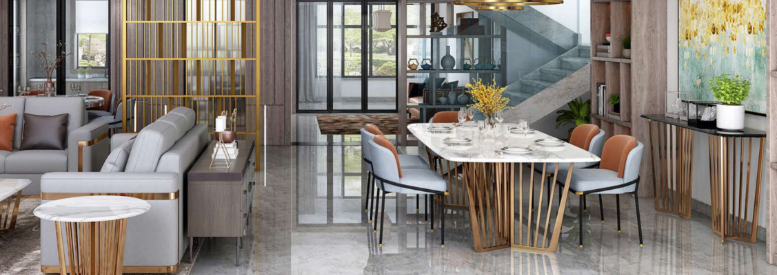 Dining room Living room stainless steel Design Tables 180x90cm Luxury Furniture Dining table Table