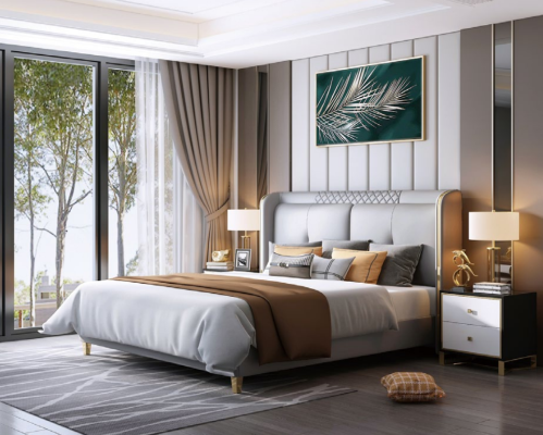 Luxury Bedroom Bed Upholstery Design Double Hotel Marriage Luxury Beds