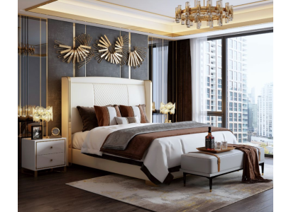 Luxury Bedroom Bed Upholstery Design Decoration Luxury Double Hotel Marriage Beds