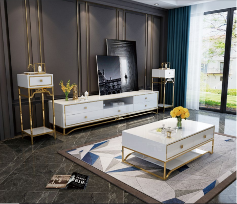 Modern design living wall living room sideboard TV cabinet shelf