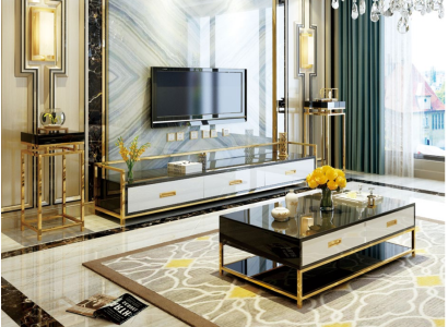 Modern design living wall living room sideboard TV cabinet shelf + sides