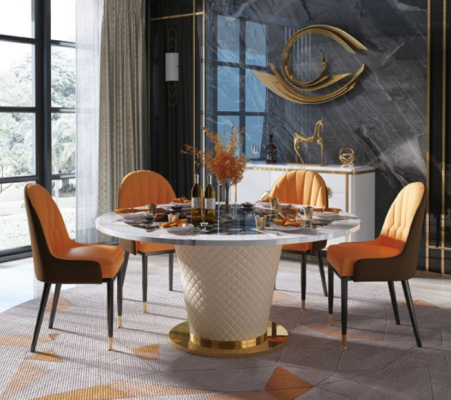 Luxury Dining table Round Dining Tables Rotating Living Dining room Round Table