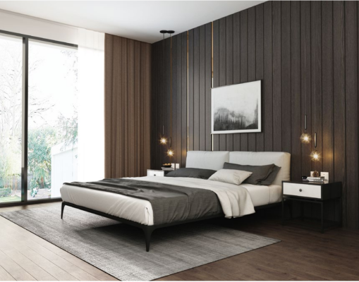 Upholstered bed Beds Bed Hotel Upholstery Designer Double Luxury Decorative Design