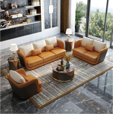 Noble luxury class living room set suite sofa couch upholstery 6 pieces.