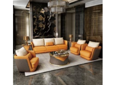 Noble luxury class living room set suite sofa couch upholstery 7 pieces. set