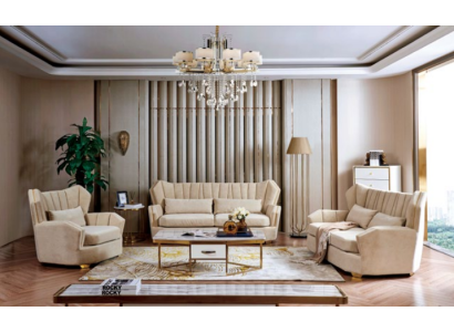 Sofa Couch Suite Seat Upholstery Complete Set 3+2+1 Decorative Sofas Designer