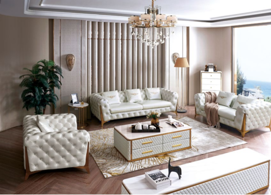 Luxury Chesterfield Sofa set 3+2+1 Seater Furniture Couch