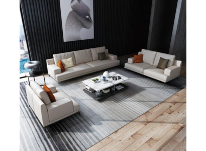 Modern white leather suite 3+2 seater living room exclusive couches 2 pieces.